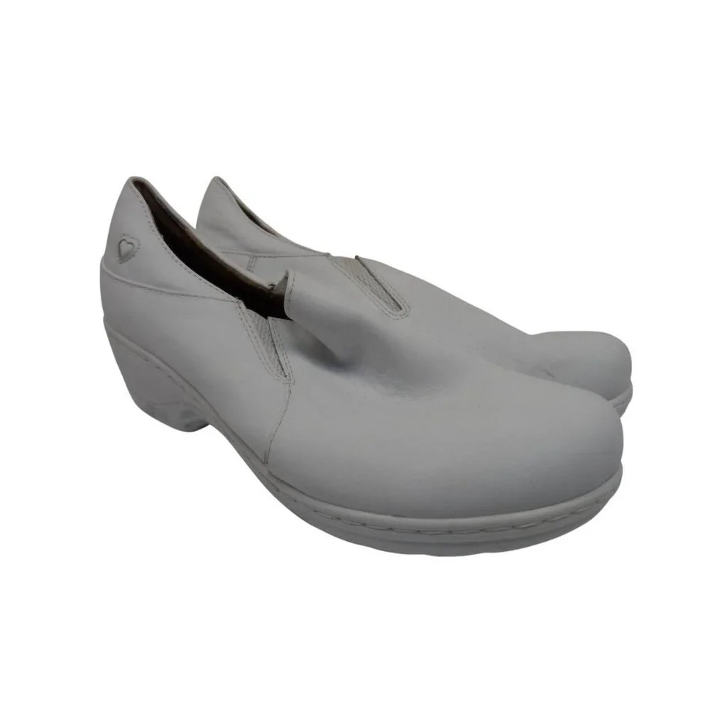 Nurse Mates Women's Slip-On Kate Slip-Resistant Work Shoes White Size 7.5M - Picture 1 of 9